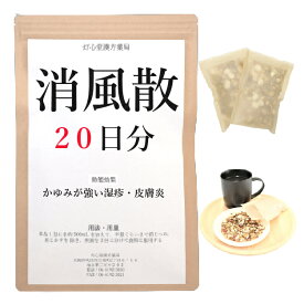 消風散料 20日分(20包) 煎じ薬 かゆみ 湿疹・皮膚炎 薬局製剤 漢方 しょうふうさん ショウフウサン