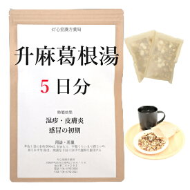 升麻葛根湯 5日分(5包) 煎じ薬 感冒の初期 湿疹・皮膚炎 薬局製剤 漢方 ショウマカッコントウ しょうまかっこんとう