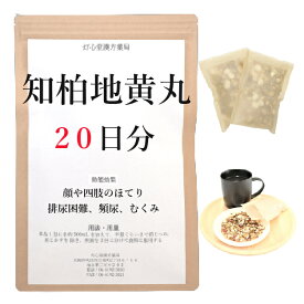 知柏地黄丸料 20日分(20包) 煎じ薬 知柏地黄丸 ほてり 排尿困難 頻尿 むくみ 薬局製剤 漢方 チバクジオウガン ちばくじおうがん