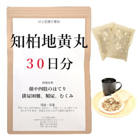 知柏地黄丸料 30日分(30包) 煎じ薬 知柏地黄丸 ほてり 排尿困難 頻尿 むくみ 薬局製剤 漢方 チバクジオウガン ちばくじおうがん