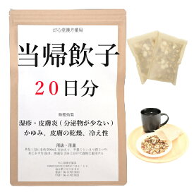 当帰飲子 20日分(20包) 煎じ薬 分泌物の少ない湿疹・皮膚炎 乾燥 かゆみ 薬局製剤 漢方 トウキインシ とうきいんし