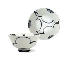 波佐見焼 梅花 末広碗 (M) Φ12×高さ6cm お茶碗 汁椀 和食器 電子レンジ使用可 うつわ お正月 はさみ焼 磁器 通販 HASAMI おしゃれ