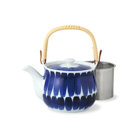 波佐見焼 刷毛目 SS4号土瓶 Φ11.5×10cm 600ml ほうじ茶 番茶 お茶 きゅうす 約4人分 花柄 茶器 どびん 通販 楽天 日本茶 煎茶 マジック茶こし付き HASAMI おしゃれ