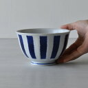 波佐見焼 indigo aidama【藍玉】面取軽量お好み丼 藍染十草 Φ13.5×高さ8.5cm 約600ml 小さめ丼 どんぶり うつわ 和食器 磁器 丈夫 インディゴアイダマ はさみ焼 みくら HASAMI おしゃれ