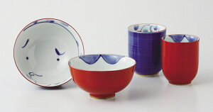 波佐見焼 お茶碗湯飲みペアペアセット おかめひょっとこ睦セット 《長崎県産のはさみやき》 【楽ギフ_包装】【楽ギフ_のし】 HASAMI おしゃれ お正月 節分 ギフト