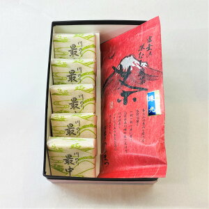 送料無料 川のり最中5個 深蒸し茶珠光100g詰合せ 最中 緑茶 お取り寄せ ギフト 贈答用 スイーツ お取り寄せグルメ プレゼント ギフト