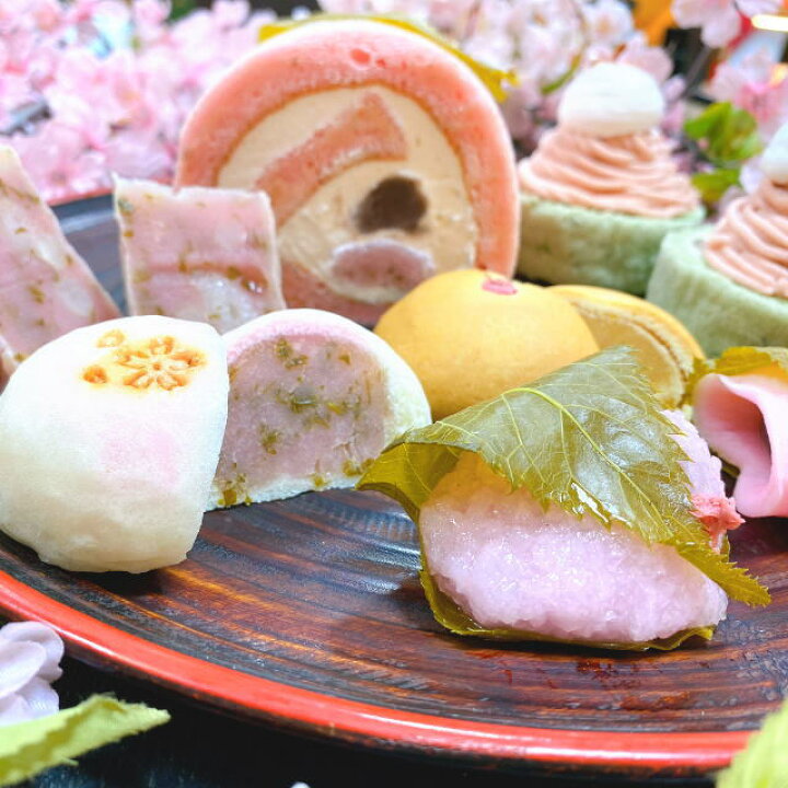 楽天市場 お花見 桜 春 和菓子 桜饅頭 まんじゅう 桜餡 桜塩漬け 桜葉ミンチ お家でお花見パーティー 富士の巻狩り 藤太郎