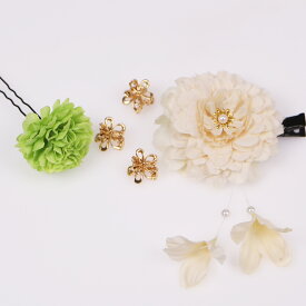 和装髪飾り 七五三 成人式 花 大人子供兼用 レディース ドライフラワー 浴衣 袴 振袖 前撮り 卒業式 結婚式 ブライダル お正月 ギフト 専用ケース付