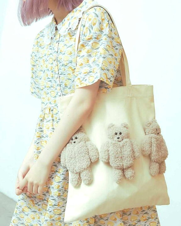 楽天市場 メリージェニー くま Bear Bear Bear トート Merry Jenny くまさん トートバッグ テディベア ぬいぐるみ レディース バッグ かわいい おしゃれ ブランド 縦型 大きめ 布 キャンバス 肩掛け 女性 カバンの店 東西南北屋