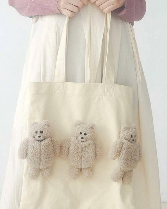 楽天市場 メリージェニー くま Bear Bear Bear トート Merry Jenny くまさん トートバッグ テディベア ぬいぐるみ レディース バッグ かわいい おしゃれ ブランド 縦型 大きめ 布 キャンバス 肩掛け 女性 カバンの店 東西南北屋