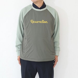 レザレクション RESURRECTION ゴルフ ウィンドブロックボアクルーネック ウインドブレーカー スニード 軽い 暖かい 保湿性 防風 ストレッチ性 ゴルフ用品 メンズ カジュアル bd34ou29-m
