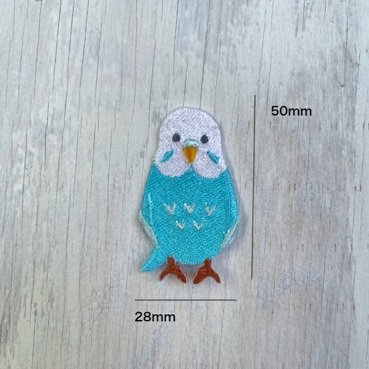 楽天市場】ワッペン アイロン インコ (青) 【1000円以上購入送料無 