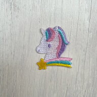ユニコーン 星 ゆめかわ 刺繍 ワッペン アップリケ アイロン ハンドメイド 入園 入学 幼稚園 保育園 ハン…