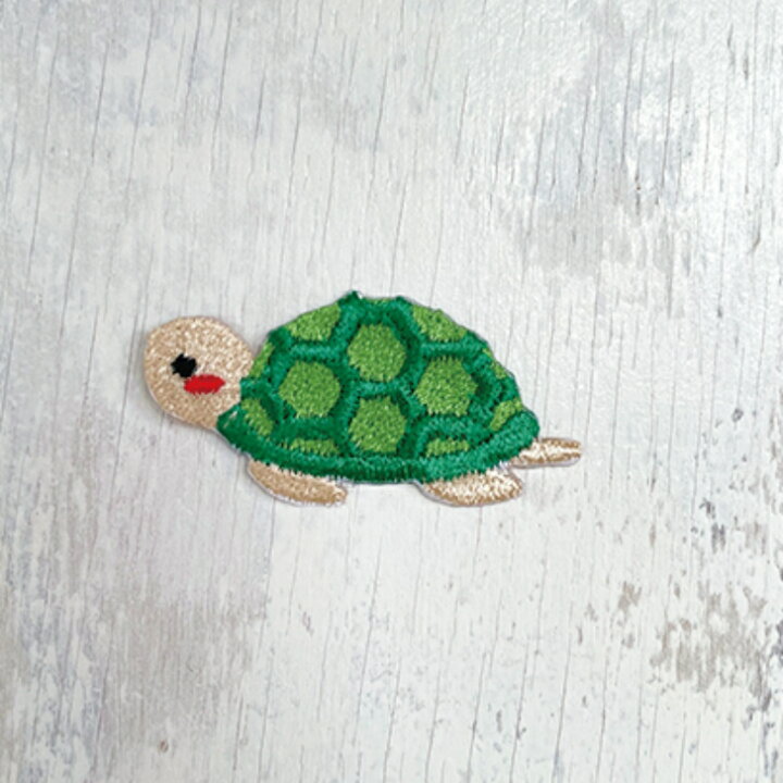 楽天市場】カメ 亀 【1000円以上購入で送料無】 刺繍 ワッペン 