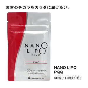 �y�|�C���g5�{�z���G�o�C�I NANO LIPO PQQ (�i�m���|PQQ) �i[260mg×60��] × 1�܁j �R�G���U�C�� �i�m�J�v�Z�� ���Y ���{��