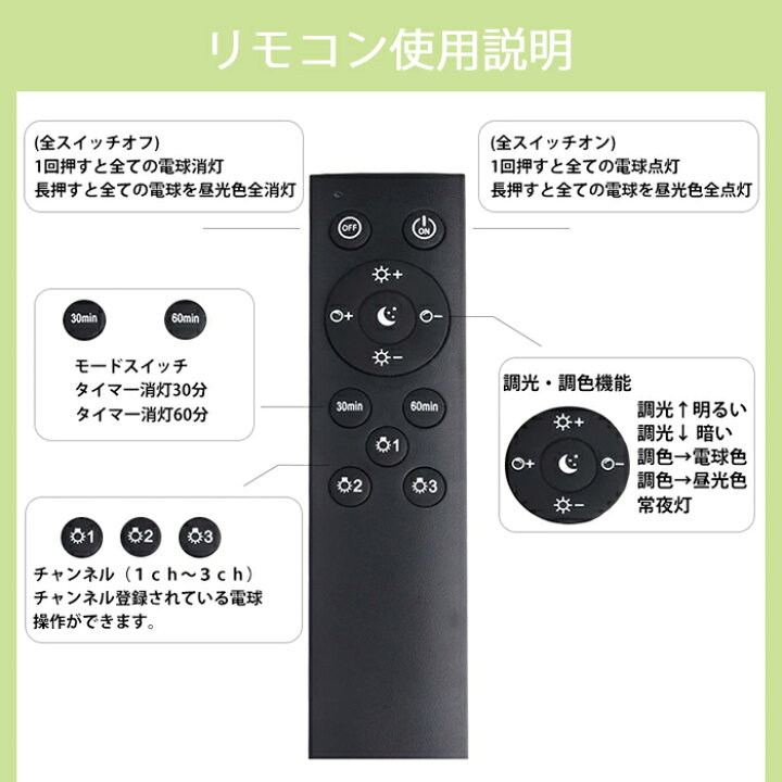 楽天市場】【4個】Led電球 調光 調色 E26 リモコン1個 12w メモリー 