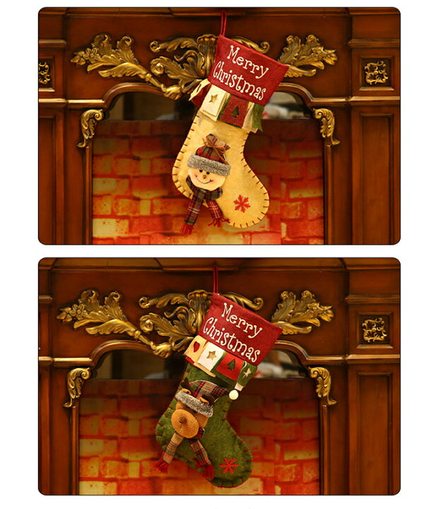 楽天市場 送料無料 クリスマスブーツ クリスマス靴下 暖炉 可愛い クリスマス飾り クリスマス サンタブーツ クリスマスソックス プレゼント袋 壁掛け お菓子入り袋 玄関飾り 欧州風 飾り 北欧風 インテリア 可愛い プレゼント 贈り物 部屋飾り クリスマスギフト 人気