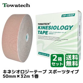 【送料無料】テーピング　トワテック キネシオロジーテープ　スポーツタイプ5cm×32m 1巻×2箱セット