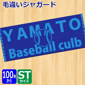 オリジナル　毛違いジャガードスポーツタオル【オーダータオル】【型代無料】【送料無料】【のし紙 ポリ袋入れ 対応】