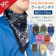 【30%off★セール】 バンダナ 冷感 ひんやり 熱中症対策 夏バテ防止 熱中症 暑さ対策 気化熱 冷たい マス…