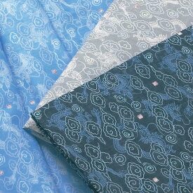 【日本製】日本柄　ガーゼ　手拭い（フェイスタオル）　龍　【4枚まで、ネコポス便OK】【花粉症対策】【手作りマスク】