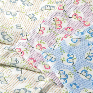 【日本製】日本柄 ガーゼ 手拭い(フェイスタオル) ふくろう 【4枚まで、ネコポス便OK】【花粉症対策】【手作りマスク】