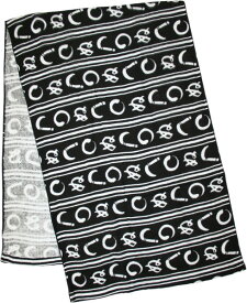 【日本製】小桜ガーゼ小紋柄　手拭い（フェイスタオル）　鎌輪ぬ（黒）【2枚までネコポス便OK】