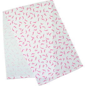 【日本製】小桜ガーゼ小紋柄　手拭い（フェイスタオル）　さくらえび（桜桃色）【2枚までネコポス便OK】