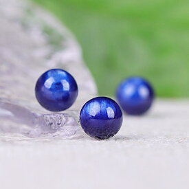 石ビーズ 粒売り DIYアクセサリーパーツ ブルー カイヤナイト 丸玉 猫目石 シャンウェイ産 手作りブレスレット ネックレス イヤリング 精選7A