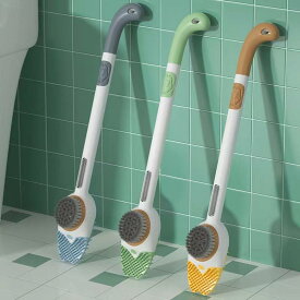 トイレブラシ 壁掛け式 床置き式 トイレ掃除ブラシ 便器ブラシ 掃除用品 かわいい 猫 衛生 清潔 替えブラシ(x2)