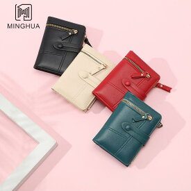 財布 レディース カードケース レザー コンパクト ウォレット タッセル付き 無地 シンプル ミニ財布 ファスナー 小銭入れ付き ピンク ブラック ベージュ ブルー グリーン 軽量(x3)