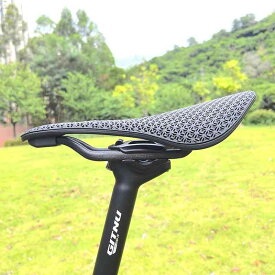 自転車用サドル 男性用 女性用 炭素繊維 3Dプリント ロードバイク マウンテンバイク 人間工学 衝撃吸収 ブラック 軽量 快適