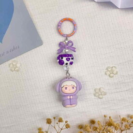 キーホルダー レディース かわいい ぬいぐるみ バッグチャーム 携帯ストラップ ドール 人形 ウサギ 犬 大耳 グリーン ピンク ブルー パープル イエロー オレンジ ホワイト ブラウン