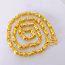 ネックレス 男性用 竹節 シルバー925 電気メッキ加工 首飾り メンズ レディース ユニセックス ジュエリー アクセサリー 幾何学 清新 甘め 田園