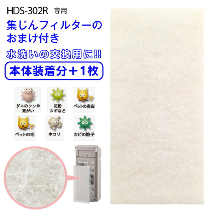 楽天市場】【HDS-302R】富士通ゼネラル 脱臭機 花粉対策 限定セット品  