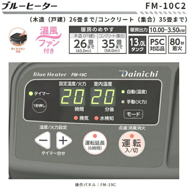 楽天市場】FM-10C2 ダイニチ DAINICH 業務用石油ストーブ FMシリーズ 