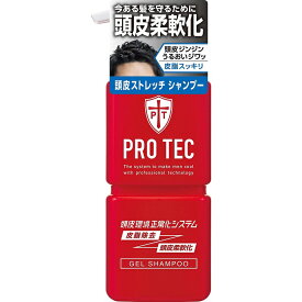 【P10倍 6/4 20:00~6/11 1:59※要エントリー】PRO TEC(プロテク) 頭皮ストレッチ シャンプー 本体ポンプ 300g(医薬部外品)