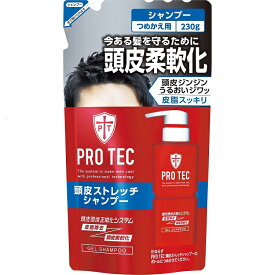 【2個まとめ買い】PRO TEC(プロテク) 頭皮ストレッチ シャンプー 詰め替え 230g×2個(医薬部外品)