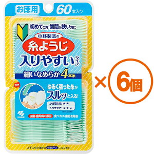【6個まとめ買い】入やすい糸ようじ 60本 ×6個