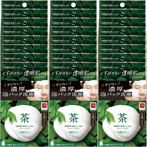 【24個まとめ買い】牛乳石鹸 自然ごこち 茶 洗顔石けん80g 泡立てネット付き