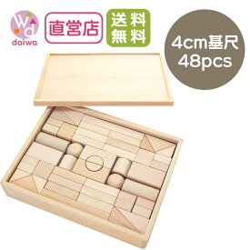 [積み木 積木 木のおもちゃ]積木4Aセット〈48pcs〉( プレゼント 知育 出産祝い プレゼント クリスマス)【木製おもちゃのだいわ直営店】