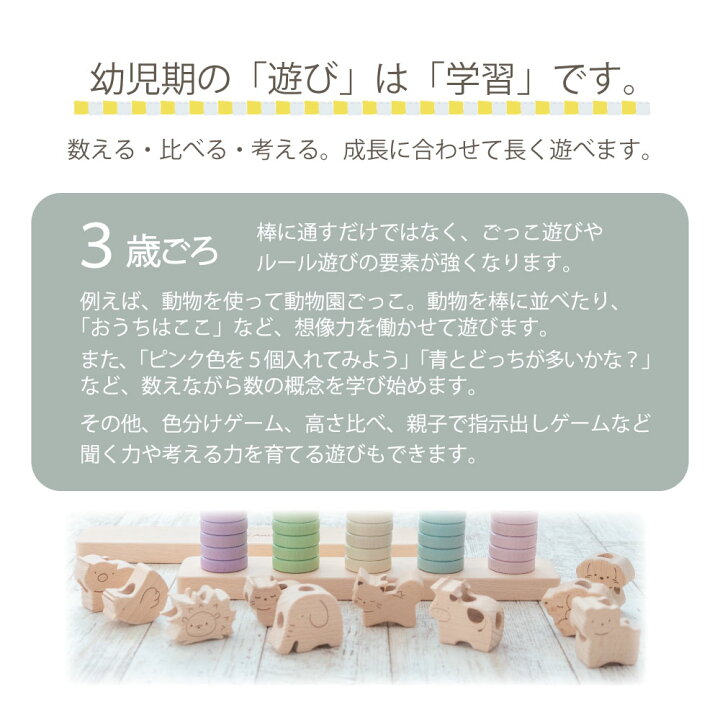 楽天市場】[木製おもちゃ そろばん 動物]リングdeアニマル《専用BOX 