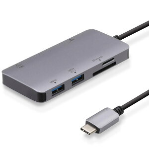 GR USB Type-C nu hbLOXe[V 6-in-1 DST-C12SV/EC 100W PDΉ USB3.1 Type-C×1|[g USB3.0-A×2|[g 4KΉHDMI×1|[g SD/microSDXbg P[u