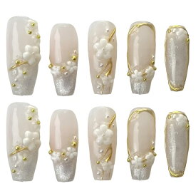 SakuraLovely8 ネイルチップ 手作り 3Dデザイン 付け爪 ショート オーバル おしゃれ 可愛い
