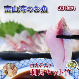 【送料無料・秋ギフト】 富山湾産 白えび入り刺身セット 竹(5～6種)｜サク取り済み 秋の味覚 お取り寄せ 海鮮丼 寿司ネタ 酒の肴 おつまみ 晩酌に最適 贈答用