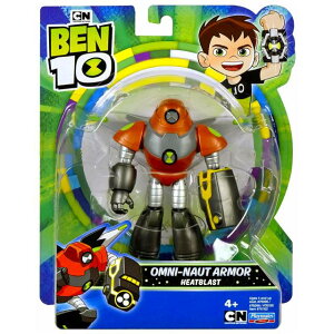 BEN10 �J�[�g�D�[���E�l�b�g���[�N �x��10 ���u�[�g�V���[�Y 4�C���` �x�[�V�b�N�t�B�M���A �I���j�m�[�g�E�A�[�}�[ �q�[�g�u���X�g CARTOON NETWORK OMNI-NAUT ARMOR HEATBLAST