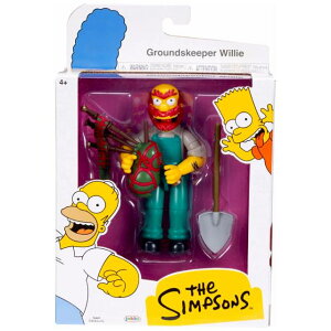 �U�E�V���v�\���Y �W���b�N�X�p�V�t�B�b�N 5�C���` �A�N�V�����t�B�M���A �O���E���h�L�[�p�[�E�E�B���[ THE SIMPSONS JAKKS PACIFIC 5' GROUNDSKEEPER WILLIE