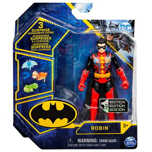 �X�s���}�X�^�[ DC�R�~�b�N�X 4�C���` �A�N�V�����t�B�M���A �~�X�e���[�E�A�N�Z�T���[�p�b�N ���r�� (���b�h �X�[�c) SPIN MASTER DC COMICS ROBIN