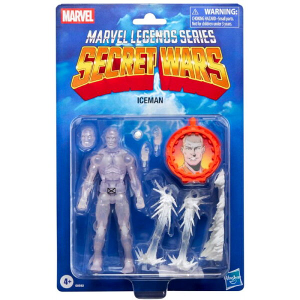 ハズブロ シークレット・ウォーズ 40周年記念 マーベルレジェンド レトロパッケージ 6インチ アクションフィギュア アイスマン MARVEL LEGENDS SECRET WARS ICEMAN