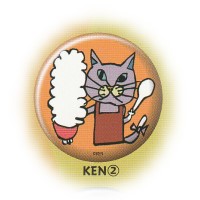≪追跡可能メール便 クリックポスト 5％OFF 可≫ 単品：KEN 2 新着セール KEN ■エフドットハート NEKO 缶バッジ ガチャ